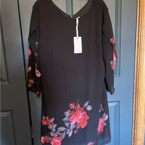 Grace Karin Women’s Dress NWT 2XL Black Red Flowers